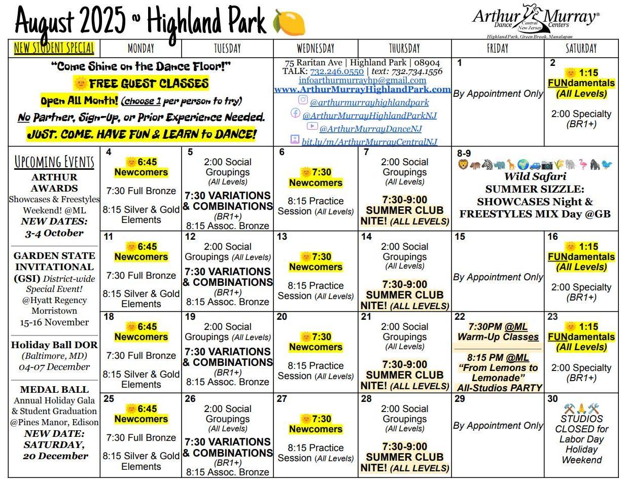 August 2025 HP Calendar