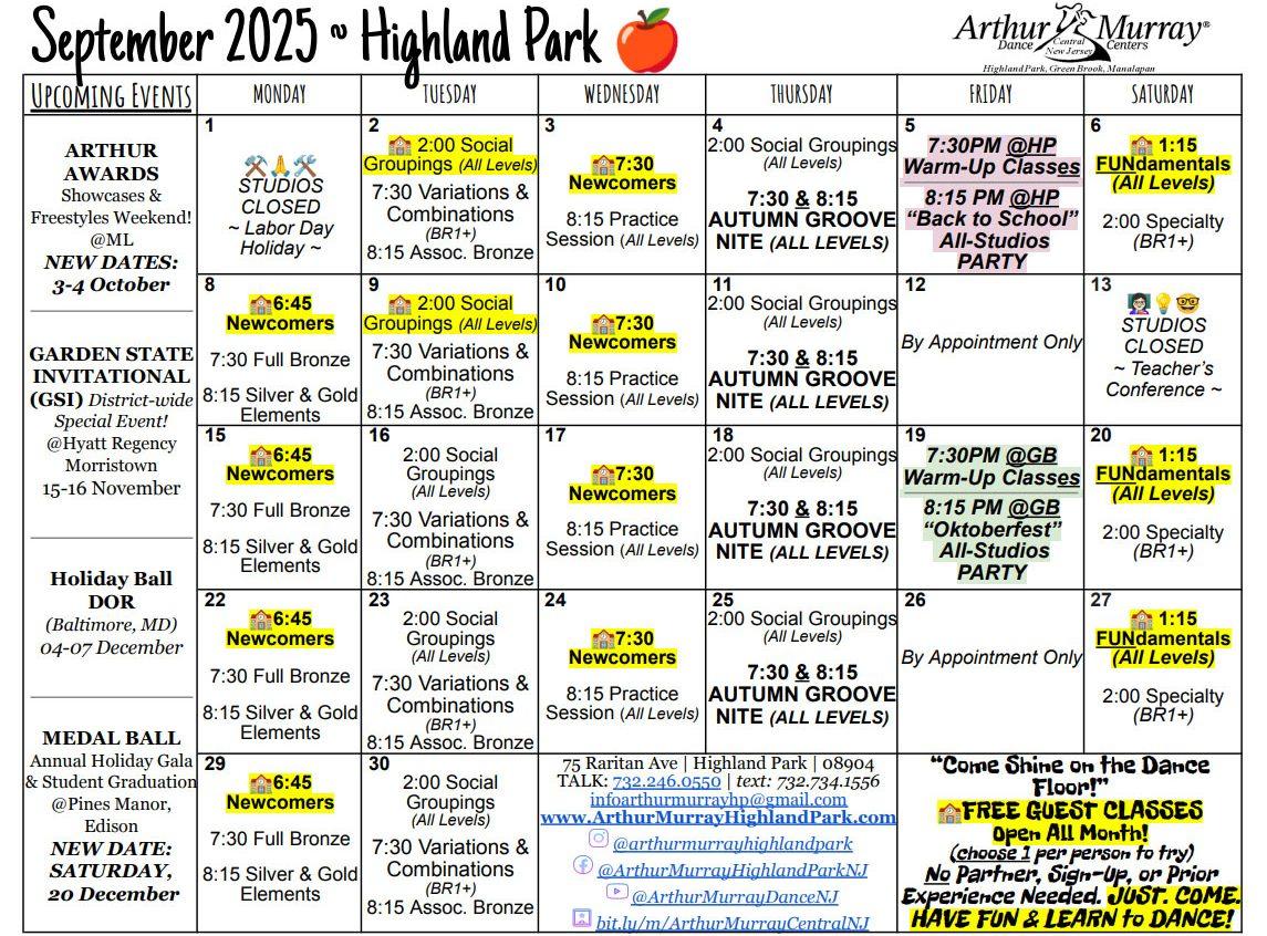 September 2025 HP Calendar
